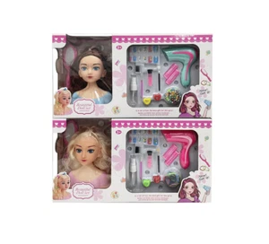 Bellissima bambola testa set gioco acconciatura giocattolo con accessorio - Foto 1 di 1