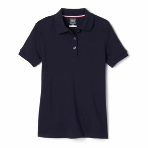 French Toast Girls Short Sleeve Interlock Picot Polo Navy Size XL (14/16) New! - Picture 1 of 1