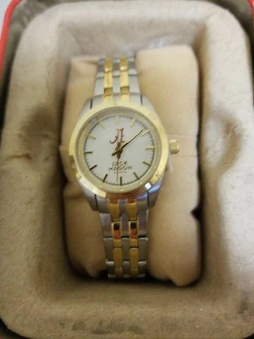 University of Alabama Crimson Tide Jack Mason Ladies Silver Gold Tone Watch NWT Cover