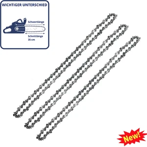 Cadena de motosierra para BOSCH AKE 35 AKE 35S 35 cm 14" 52 eslabones PUBLICACIÓN RÁPIDA - Imagen 1 de 11