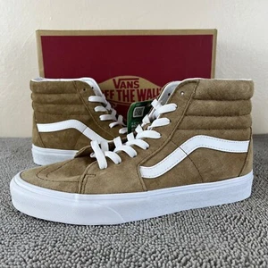 Vans Sk8-Hi Cerdo Gamuza Tabaco Marrón Blanco Zapatos Tenis Para Hombre Talla 8 - Imagen 1 de 13