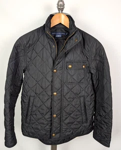 RALPH LAUREN SPORT Women's Quilted Jacket Sz S Black Corduroy Trim - Picture 1 of 6