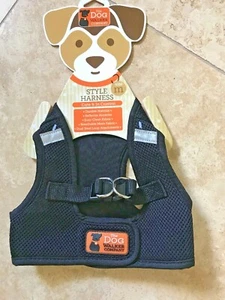 ARNÉS DE MALLA THE DOG WALKER COMPANY NEGRO CACHORRO/PERRO MEDIANO NUEVO CON ETIQUETAS - Imagen 1 de 1