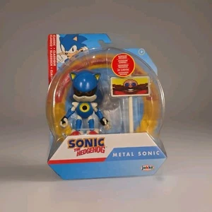 Sonic The Hedgehog Classic Metal Sonic With Goal Post 4" Action Figure Jakks - Picture 1 of 2