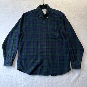 LL Bean Flanellhemd Herren Gr. Medium grün blau kariert Langarm Freizeit Outdoor - Bild 1 von 9