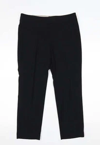 M&S Womens Black Polyester Blend Suit Trousers Size 10 L24 in - Picture 1 of 12