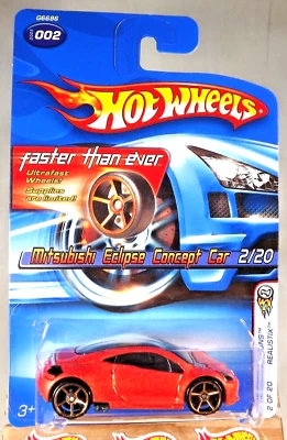 2005 Hot Wheels быстрее, чем когда-либо #2 первое издание MITSUBISHI ECLIPSE CONCEPT CAR - Изображение 1 из 4