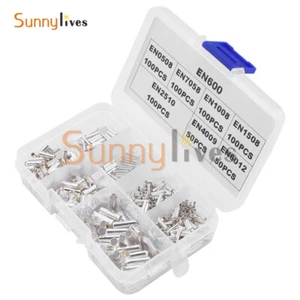 600Pcs Tin-coated Copper Uninsulated Crimp Terminal 0.5-6mm²Wire Cable Connector - Picture 1 of 20