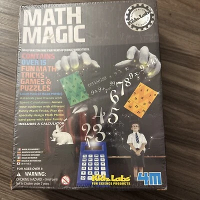 Math Magic Science Kit Kidz Labs Tricks Games Puzzle Educational Games Sealed - Image 1 of 4
