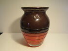 Beautiful Large & Heavy Contemporary Cluthra & Rope Decorated Art Glass Vase