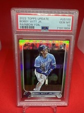 2022 Topps Update Bobby Witt Jr Rainbow Foil Gem Mint 10