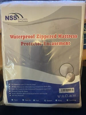 Waterproof Full Mattress Protector Cover, Encased Zippered Fit - Image 1 of 4