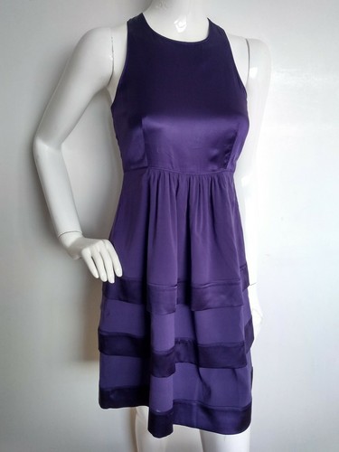 Abito di seta firmato BURBERRY taglia 6 UNA VOLTA a strati