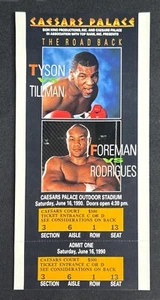 1990 Mike Tyson VS Tillman / Foreman VS Rodriguez Full Ticket Stub - Picture 1 of 2