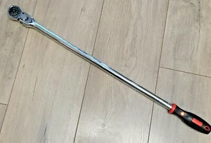 Genius Tools 1/2" dr 25.6" Long Handle Flex Head Ratchet w/Comfort Grip #484468S - Picture 1 of 2