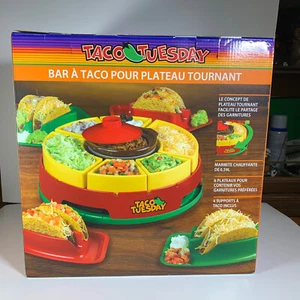 NEW Taco Tuesday Lazy Susan Heated Taco Bar New In Box - Picture 1 of 1