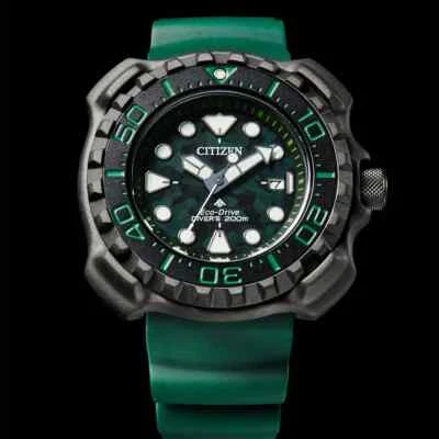CITIZEN PROMASTER BN0228-06W 46MM GREEN DIAL 200M DIVER'S WATCH - NEW - image 1 of 4