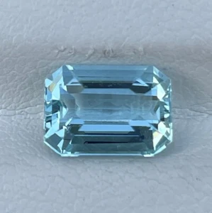 Natural Blue Aquamarine 1.82 Cts Emerald Cut Loose Gemstone - Picture 1 of 6