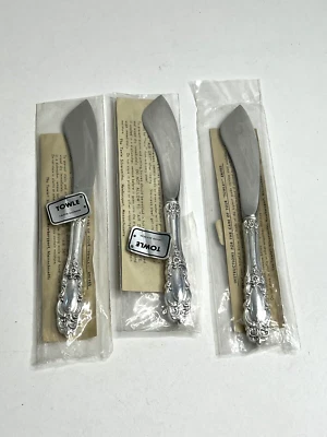 Lot of 3 Grand Duchess By Towle 7” Sterling Hollow Handle Master Butter Knives  - Image 1 of 4