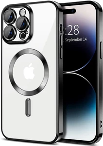 Funda delgada a prueba de golpes para teléfono celular para Apple iPhone 15 Pro Max, negra - Imagen 1 de 12