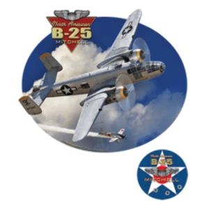 Erwachsene DryBlend® T-Shirt - (B-25 MITCHELL BOMBER MILITARY AIRPLANE - WWII PLANE) - Bild 1 von 44