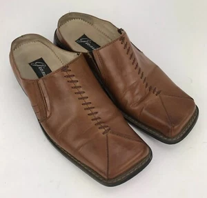 Giovanni Men’s Brown Leather Slip On Casual Shoes Size 8.5 - Picture 1 of 11