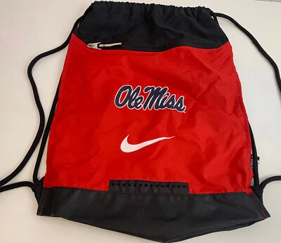 Mochila de cordão Nike Ole Miss Rebels 100% poliéster academia esportes caminhada escola - Imagem 1 de 4