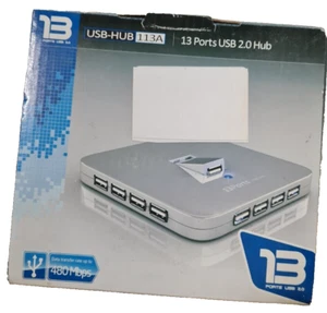 Hub USB 2.0 universale 13 porte USB-HUB-113A nero - Foto 1 di 2