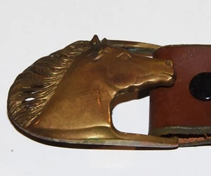 L P Reid Spectacular Bronze Sculpted Horse Head Belt Buckle - Picture 1 of 3