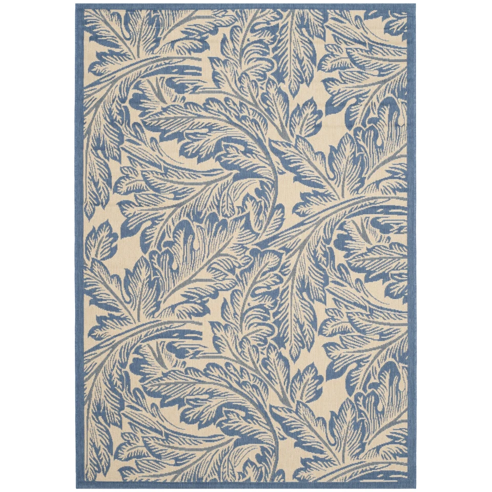 Safavieh Courtyard Natural / Blue Outdoor Area Rug