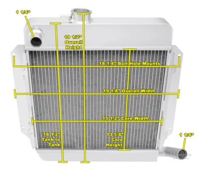 WR Champion 3 Row All Aluminum Radiator for 1969 - 1974 BMW 2002tii L4 Engine - Изображение 1 из 4