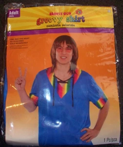 Groovy 60's Groovy Shirt Adult Halloween Costume Dress Up Cosplay One Size - Picture 1 of 2