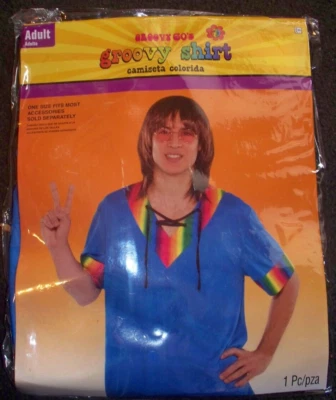 Groovy 60's Groovy Shirt Adult Halloween Costume Dress Up Cosplay One Size - Image 1 of 2