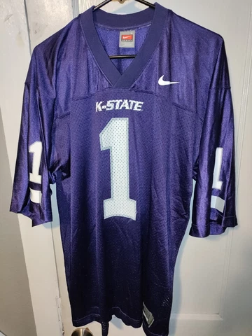 Kansas State KSU Wildcats #1 Football Nike Team Mens Jersey Size Large Cover