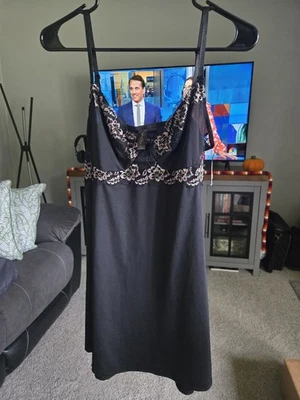 New Marilyn Monroe Black Nightie Slip Nightgown Size L  - Image 1 of 4