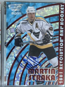 MARTIN STRAKA 2001 PACIFIC REVOLUTION #120 RED PARALLEL #50/99 AUTOGRAPHED - Picture 1 of 2