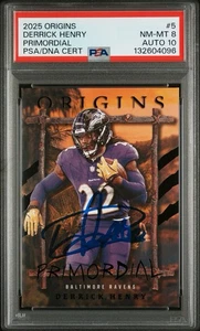 2025 Origins Signed Derrick Henry Case Hit SSP Auto Card Primordial PSA 8/10 - Picture 1 of 2