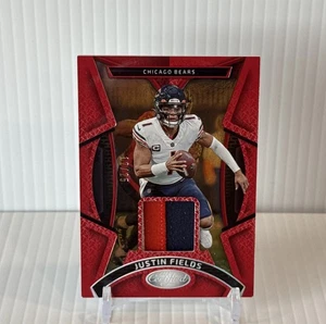 2023 Certified Mirror Red Justin Fields 2Clr Prime Relic 12/25 Bears - Picture 1 of 2