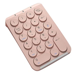 2X(Kabelloser Nummernblock, Bluetooth-Nummernblock, Runde Tastenkappen, Num3832 - Bild 1 von 6