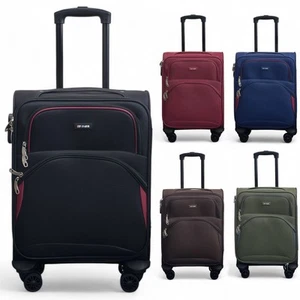 Soft Shell Cabin 48 x 37 x 20 cm Secure Suitcase Suitable for Easyjet, Ryanair - Picture 1 of 31