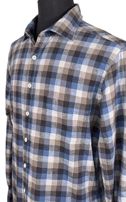 RODD & GUNN ХЛОПОК ЛЬНЯНОЙ ЧЕК КЛЕТКУ КНОПКА СПЕРЕДИ РУБАШКА SZ L SPORTS FIT - Изображение 1 из 4