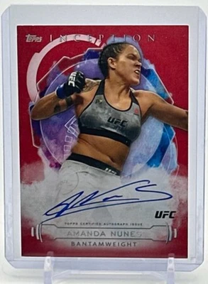 2020 Topps Inception - Amanda Nunes Autograph Red /8 - Image 1 of 2