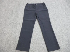 Lisette L Pants Womens 12 Blue Pull On Straight Leg Stretch Nylon Office Career - Picture 1 of 11