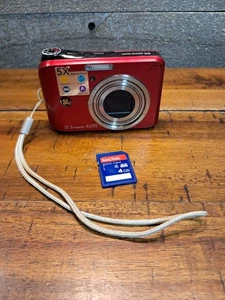 Cámara digital GE A1255 12,2 MP 5X con zoom óptico - roja *probada* **LEER** - Imagen 1 de 8