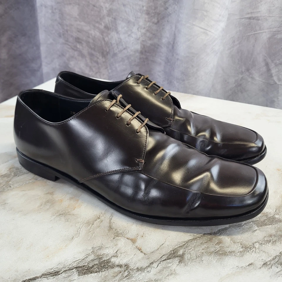 Prada Apron Toe Dark Brown Oxfords Men's Size 11 EE - Image 1 of 4