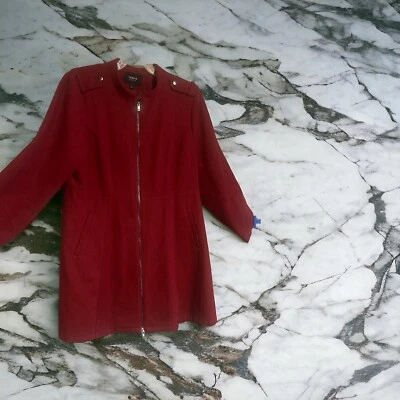 Lana/poliéster rojo tórrido talla 2 para mujer talla grande usado Foto 1 de 4