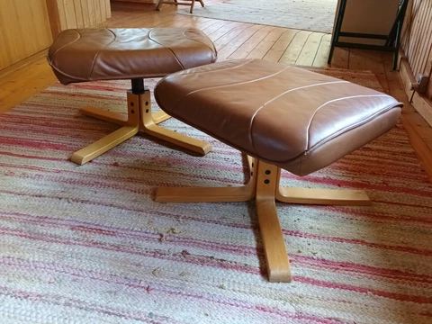 Stool Vintage 60er Footrest Unico Retro Danish Ottomane Pouf Westnofa Age 1/2 Cover