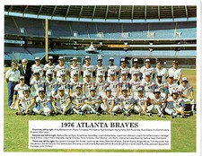1976 ATLANTA BRAVES TEAM 8X10  PHOTO  PACIOREK WYNN GEORGIA  BASEBALL MLB