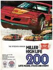 1982  Miller High Life 200  Race Program Milwaukee