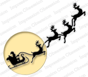 SANTA MOON-Impression Obsession/IO Stamps (DIE591-P)-Steel Wafer Die-Christmas - Picture 1 of 2